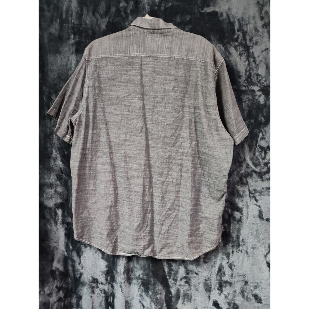 Woolrich Short Sleeve Static Heathered Gray Button Down Shirt Men’s Size XL - Picture 4 of 6